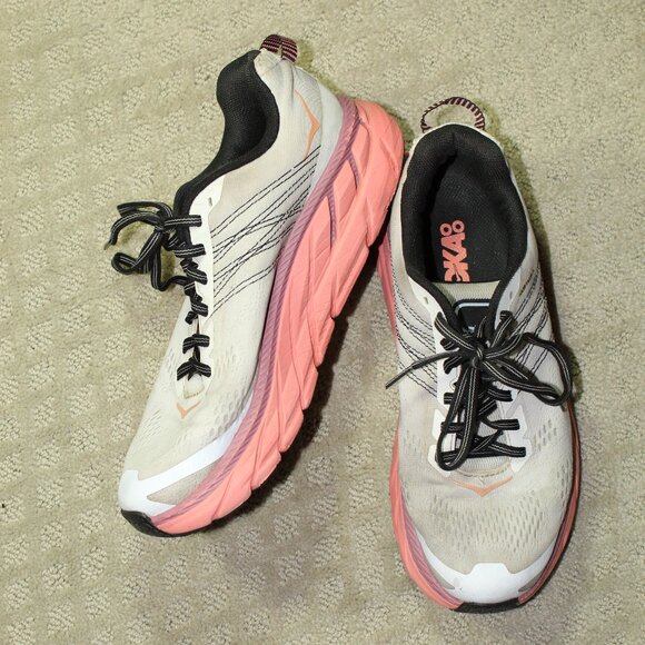 Women's Size 8 - Hoka One One Clifton 6 Grey Pink - 1102873-NCLN - Picture 1 of 6